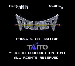 Volfied title screen for Sega Mega Drive